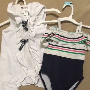 Janie and Jack swimsuit and cover up